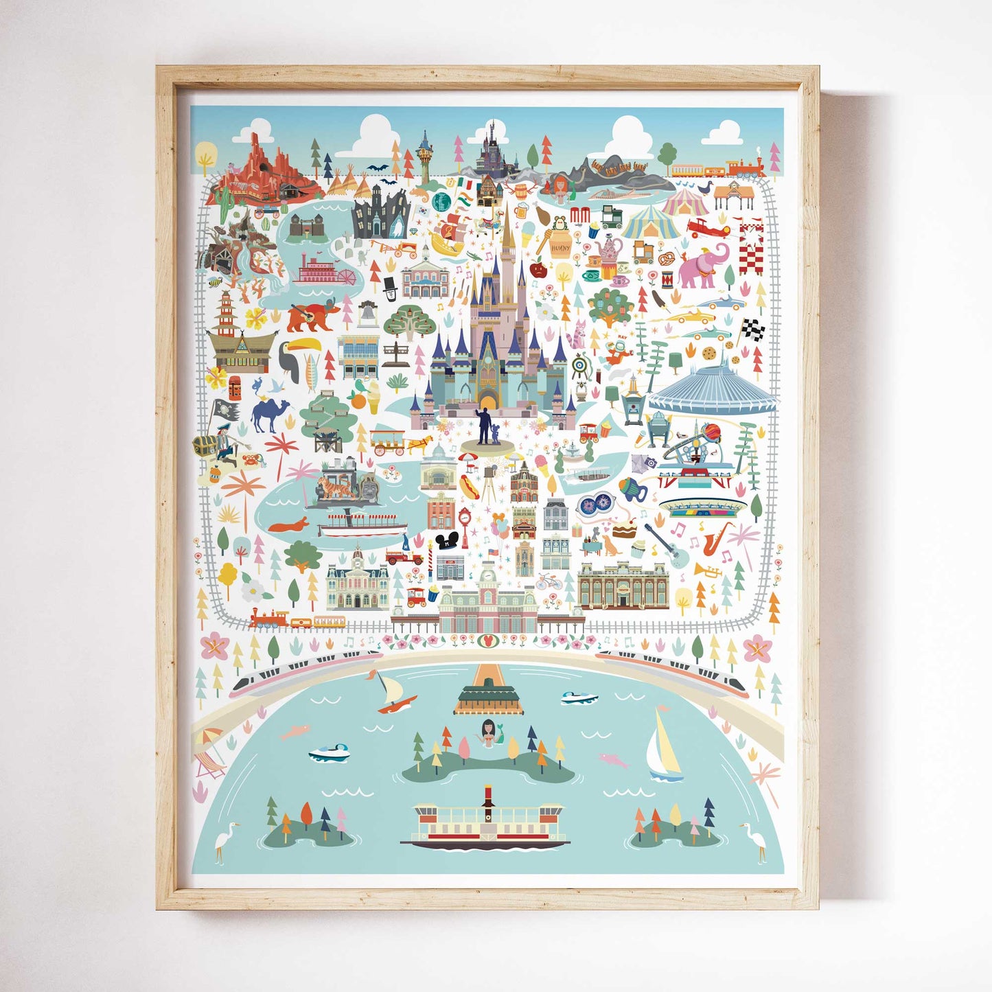 Orlando Florida Theme Park Series | The Kingdom Print - A. B. Newton and Company