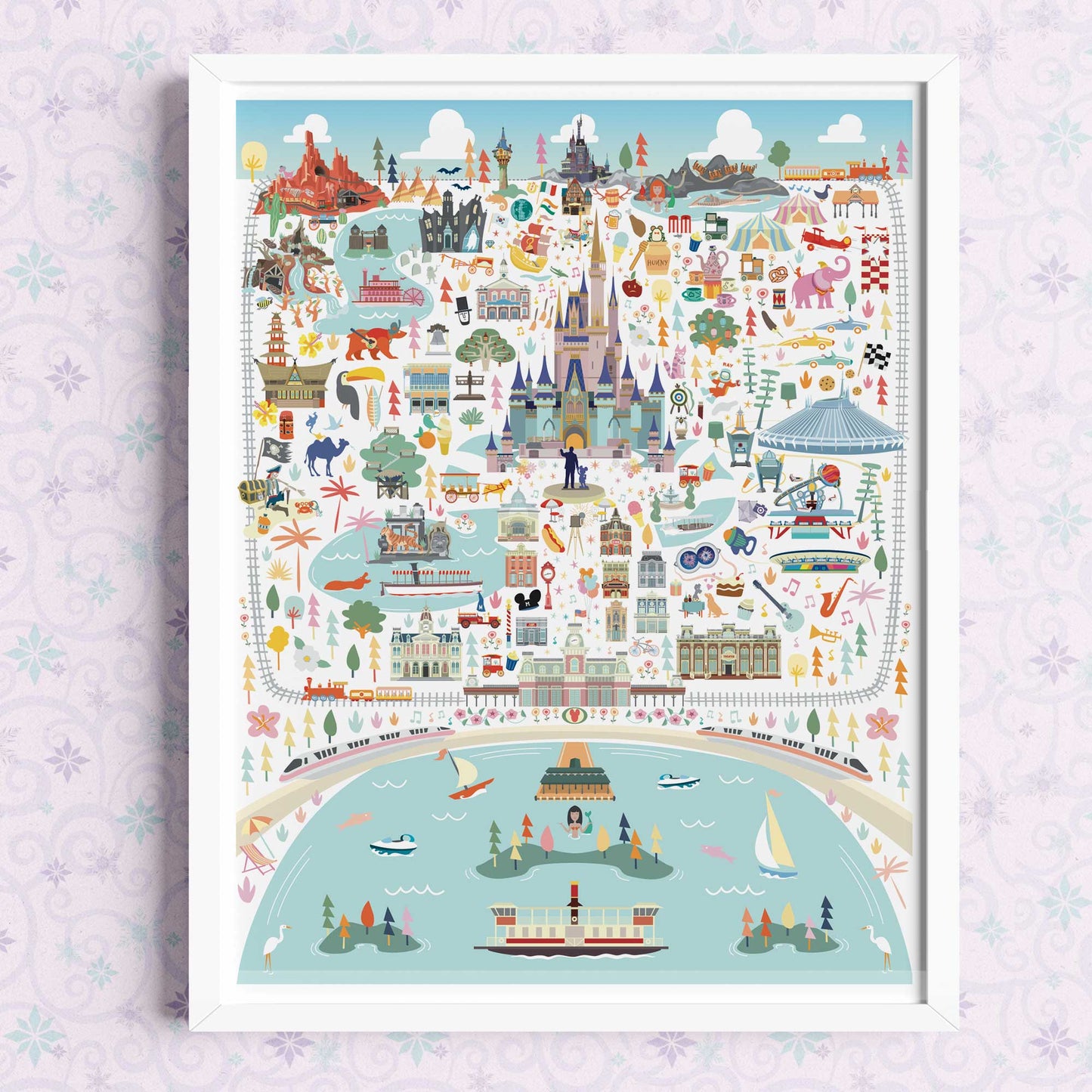 Orlando Florida Theme Park Series | The Kingdom Print - A. B. Newton and Company