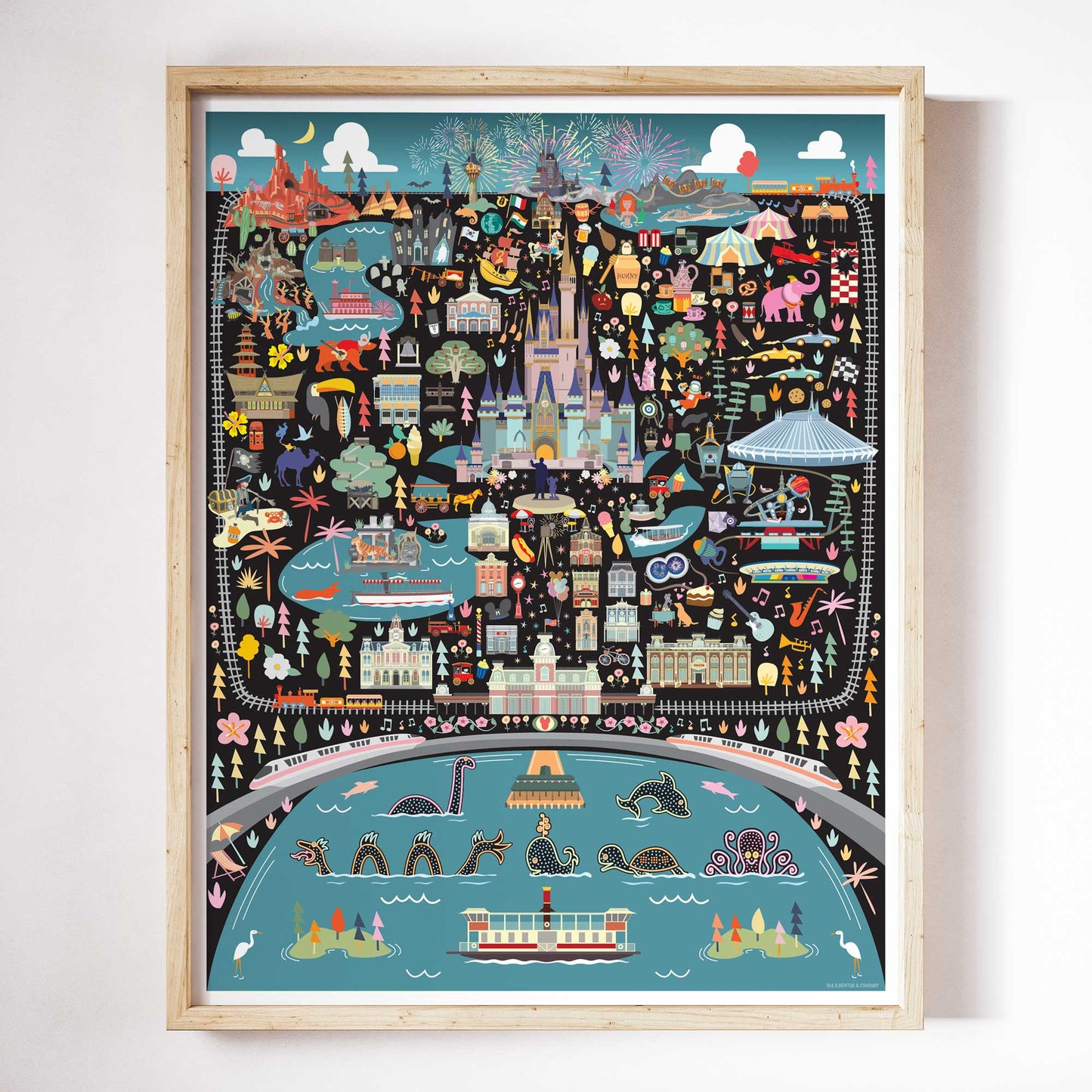 Orlando Florida Theme Park Series | The Kingdom Print - A. B. Newton and Company