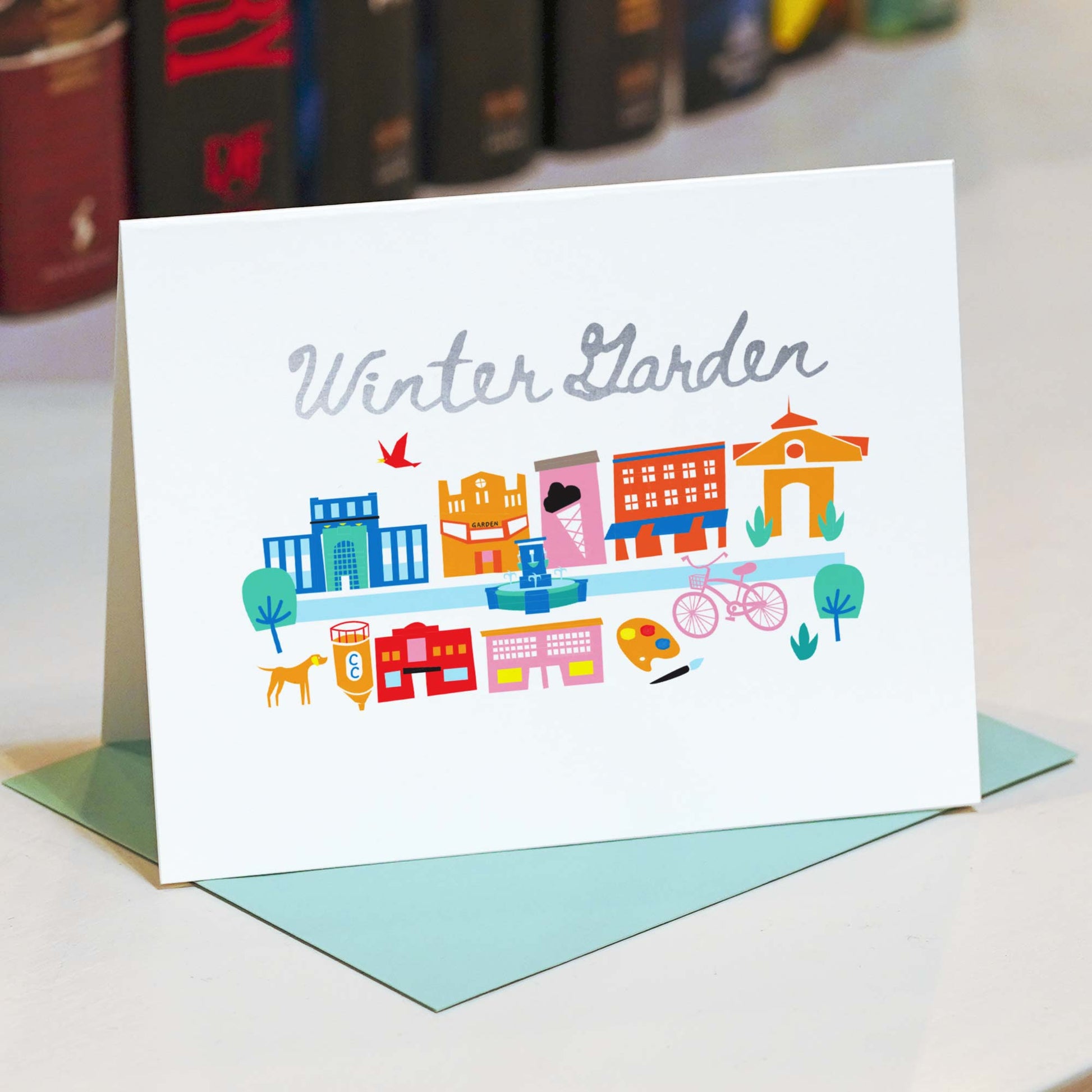 Winter Garden Plant Street Greeting Card - A. B. Newton and Company
