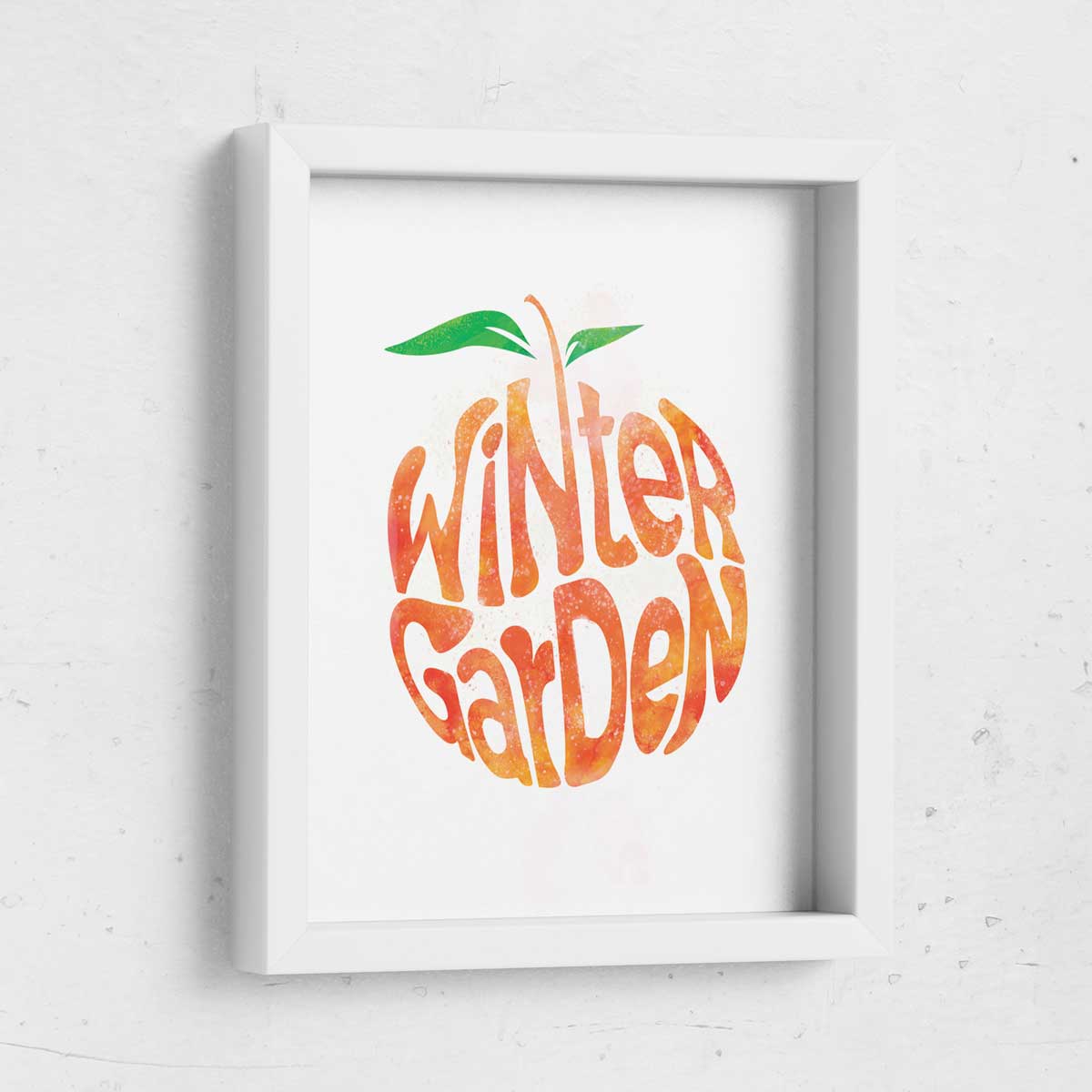 Winter Garden Orange Watercolor | Art Print - A. B. Newton and Company
