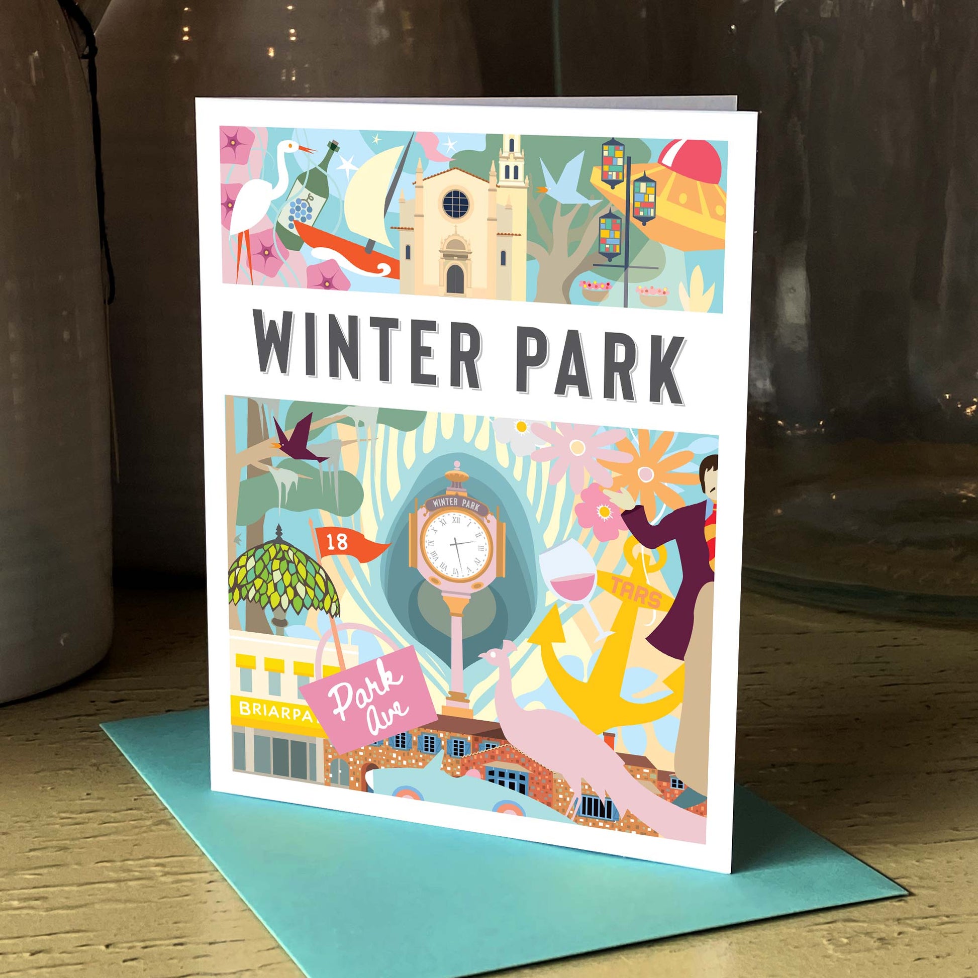 Winter Park Greeting Card | Montage | Single and 8 Pack - A. B. Newton and Company