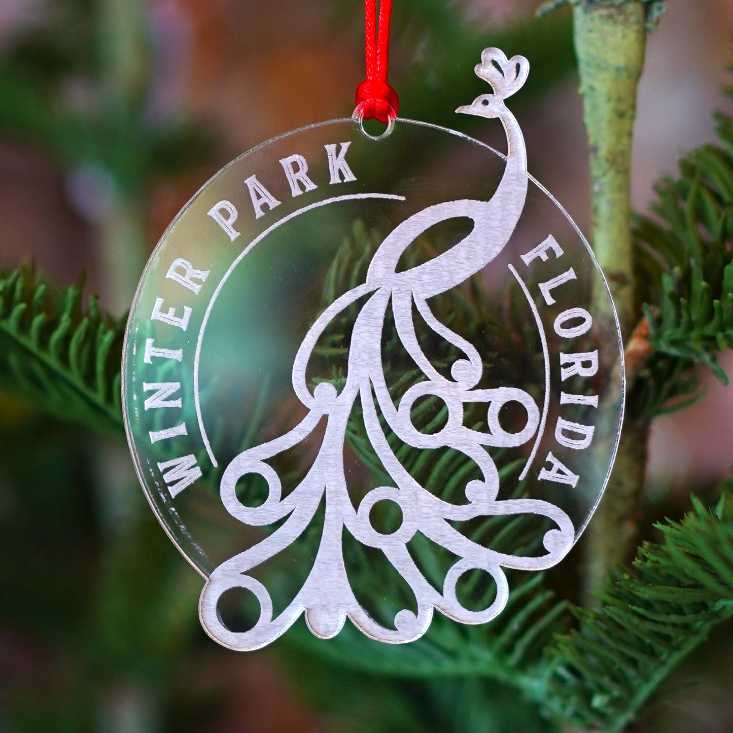 Winter Park Peacock | Limited Edition Acrylic Ornament