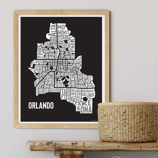 City of Orlando Florida | Area Map Graphic Art Print - A. B. Newton and Company