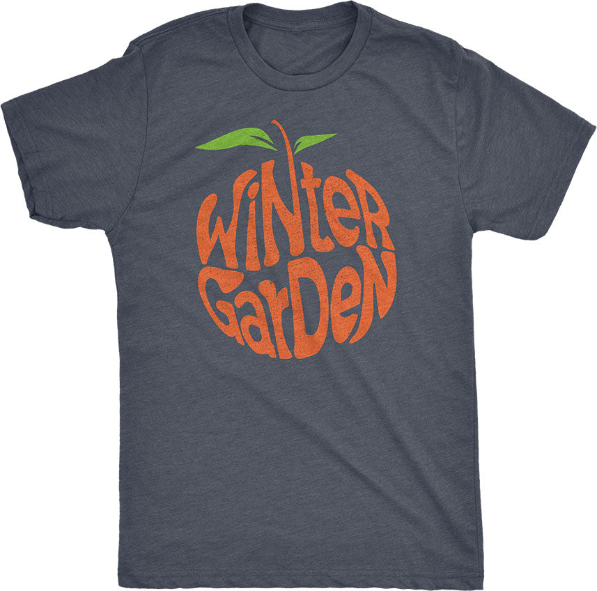 Winter Garden Orange T-Shirt - Unisex - Vintage Navy - A. B. Newton and Company